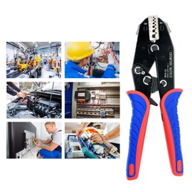 Crimping Tool 0.25-10mm² (23-7 AWG) Multifunction Ratcheting Wire Crimper Pliers for Ferrule Terminals and Insulated Cable End-sleeves