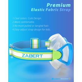 ZABERT M7 Children's Diving Goggles, Children's Swimming Goggles for 6-14 Years Boys, Child Snorkel Mask, Diving Mask, Kid Diving Mask, Swimming Mask, Blue/Green