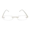 Calabria 714 Flexie Oval Rimless Reading Glasses +1.00 Ice Men/Women