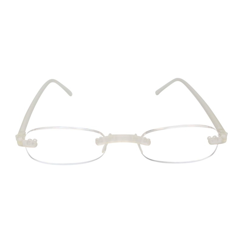 Calabria 714 Flexie Oval Rimless Reading Glasses +1.00 Ice Men/Women