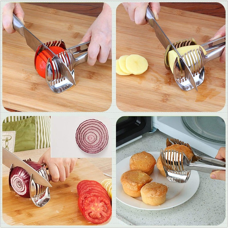 KOKSI Handheld Stainless Steel Fruit and Vegetable Slicer, Ideal for