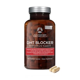 Advanced Trichology DHT Blocker - Hair Growth Supplement for Genetic Thinning for Men and Women | Approved* by American Hair Loss Association - 120 Count (Pack of 1)