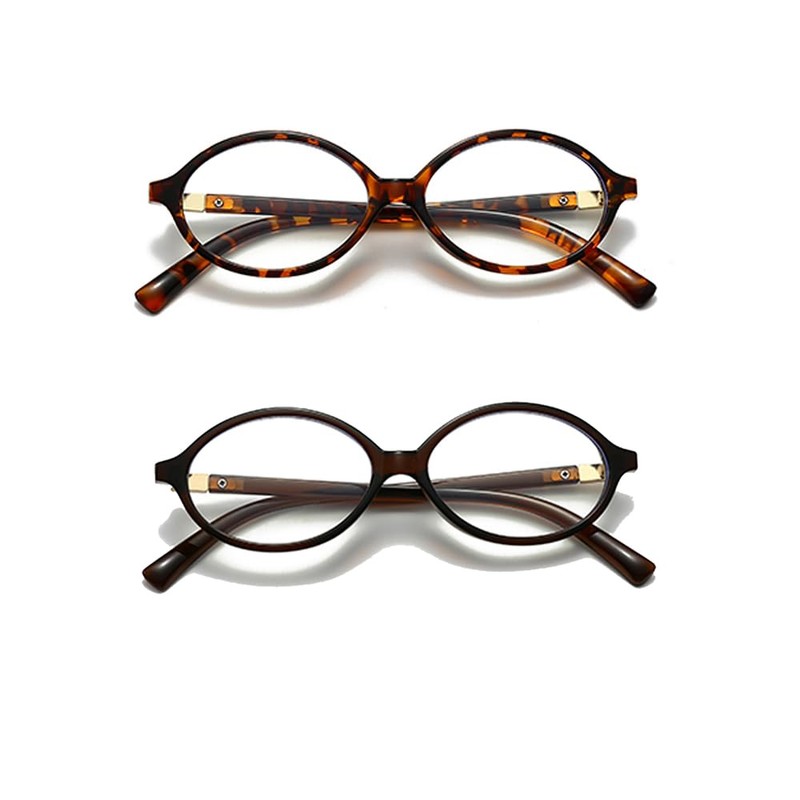 YAMEIZE Small Oval Blue Light Glasses Women - Men Retro