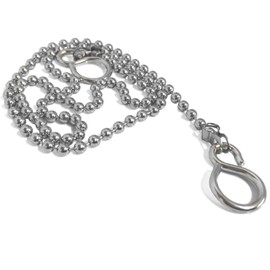 Fort Fasteners Basin Chains (Ball Type) and S' Hooks 450mm (18 Inch) Chrome Plated Premier 2 Chains