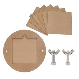 KVMORZE Pottery Wheel Bat System, 12'' Round Pottery Bats Adapter Outer Bat Tool Set with 6 Pack 7'' Square Inner Bats, Bat for Pottery Wheel Bat Kit with Bat Pins for Potters and Clay Artists, 7 PCS