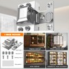 Mdkave Glass Door Hinges,Soft Close Hinges for Glass Cabinet Doors，304