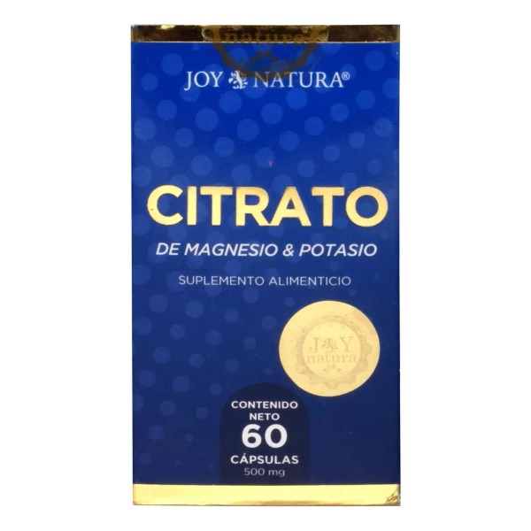 Citrato De Magnesio Y Potasio 60 Capsulas Joy Natura