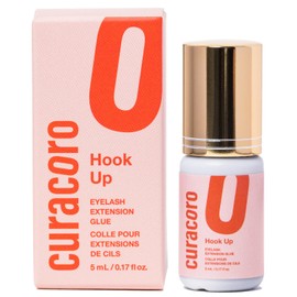 Curacoro Eyelashes Glue for Professional - Clear & Black Adhesive, Multi Selections for Drying Time 0.5-3 Sec, 0.17fl.oz - 5ml, Extra Strong Adhesive for Lash Extensions, Retention 7-8 Weeks