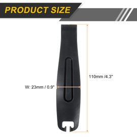 sourcing map 2pcs Bicycle Tire Levers Ultra-Strong & Lightweight POM Tire Removal Tool Non-Slip Grip for Road Mountain Gravel Bikes, Black