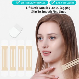 Instant Neck Lift Tape – Invisible Face & Neck Lifting Patch for Women. Effortlessly Smooth Wrinkles, Double Chin & Saggy Skin Perfect for Women & Girls(4 Elastic Bands and 20 Replacement Patch)