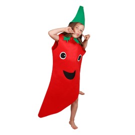 Matissa Kids Fruits Vegetables and Nature costumes Suits outfits Fancy Dress Party Boys and Girls (Pepper)