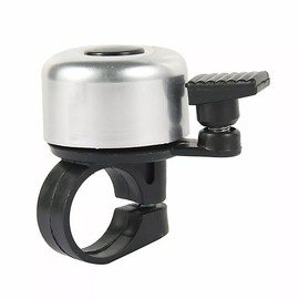 TDR Bike Bell Bicycle Handlebar Horn Ring Bell Cycling Bell Loud Sound Alarm Mini Round Bell Aluminum Alloy Plastic Handlebar Mount 22mm Diameter Silver