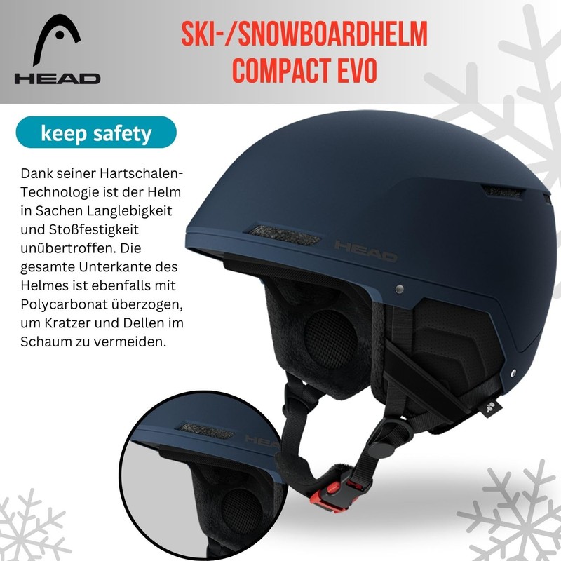 Ski Helmet Snowboard Helmet Head Compact Evo Night Blue Size:
