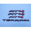 GMC 4PC Gloss Black Red Door Rear Tailgate AT4 Terrain