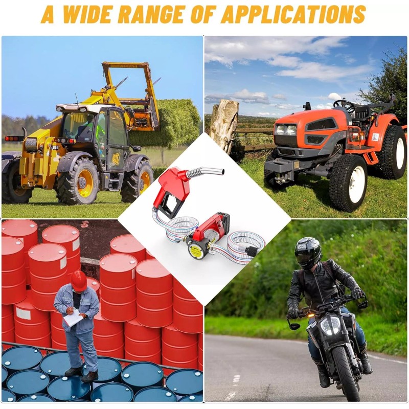 ‎TaskStar 260W Cordless Diesel Transfer Pump 12GPM Electric Fuel Transfer