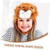 [Lurrose] Carnival Hat Plush Lion Tiger Headwear Cap Performance Hat
