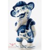 Gzhel Boy Monkey Figurine handmade souvenir