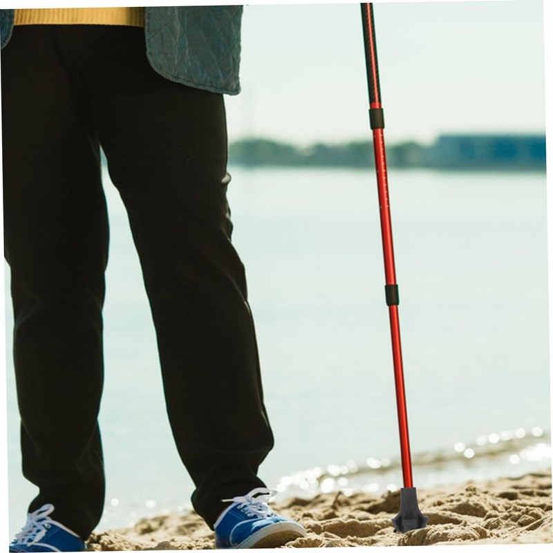 Kisangel Ergonomic Hiking Stick Boot Tips Anti-Slip Pole Protectors Lightweight