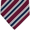 (リトリーズ) RETREEZ プレッピーストライプ柄 マイクロファイバー 織り生地 メンズ タイ ネクタイ - マルーンレッド&ネイビーブルー