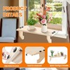 oyhqes Wooden Window Plant Shelf Stands, 22" Sill Extender for