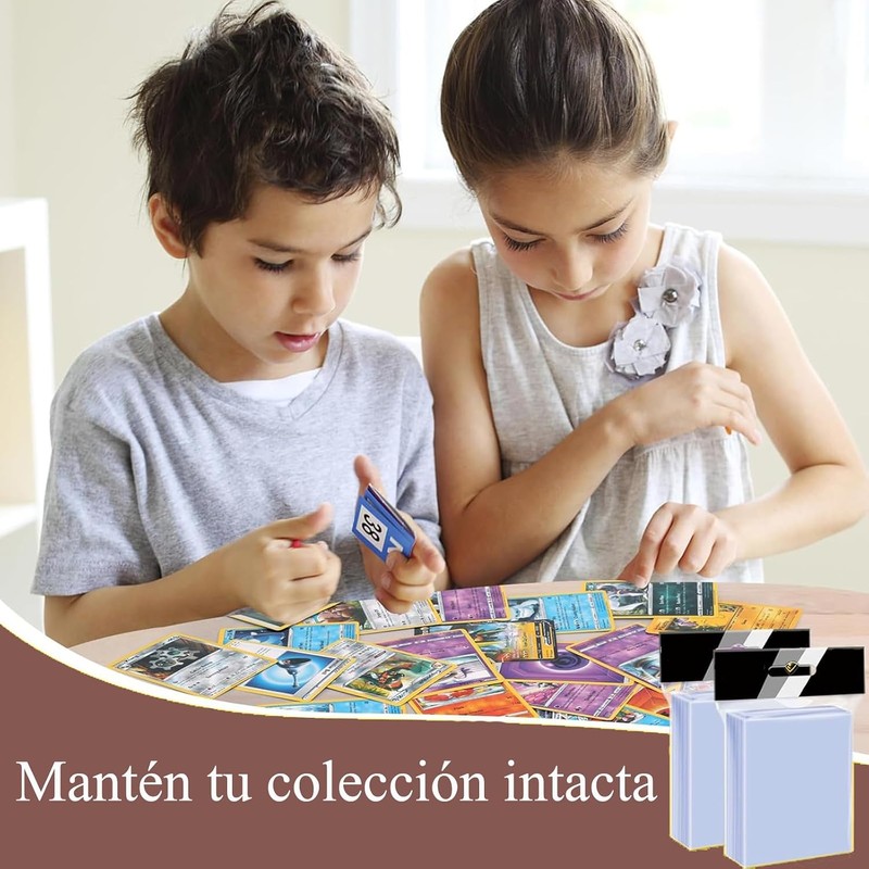 600PCS Fundas para Tarjetas, Protectores de Tarjetas Coleccionables, Protectores Transparentes