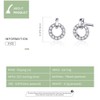Women Wedding Engagement Statement Jewellery Geometric Circle Round Stud Earrings