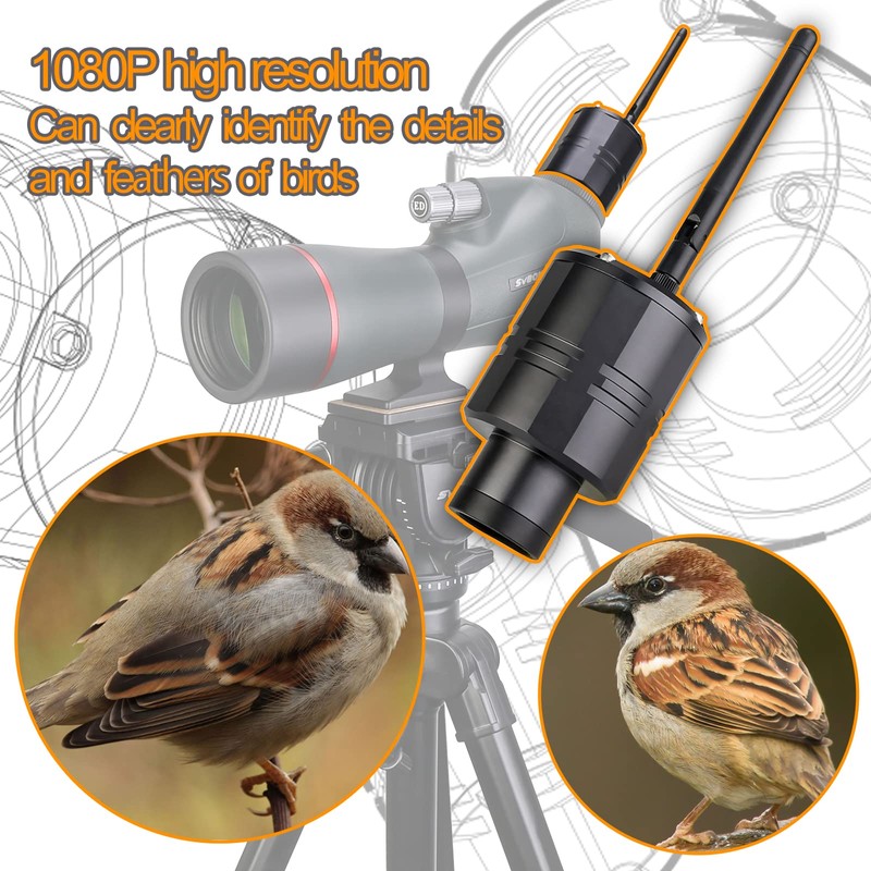 SVBONY SC001 WiFi Spotting Scope Camera, Digiscoping Camera Connect SV406P