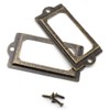 Antique Metal Name Card Frame, OZXNO 10-Pack Vintage Bronze Label