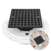 Uni-Green Matte Black 4 Inch Square Shower Drain with PVC