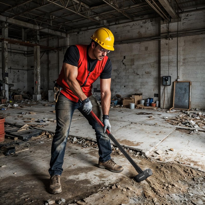 INTERTOOL Sledgehammer 12 lbs – Sledge Hammer for Demolition, Construction,