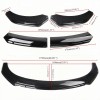 For Volvo S60 S80 S90 Glossy Black Front Bumper Lip/
