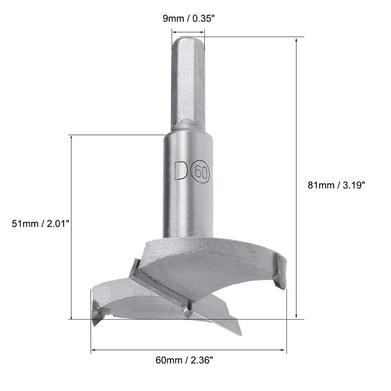 MACHSWON Forstner Drill Tungsten Carbide Wood Hole Saw Opener Drill