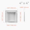 HVAC OV 4x4 Inch White Access Panel – ABS Plastic