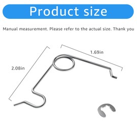 Fuel Door Spring Compatible with Toyota Tundra,Suitable for Stainless Steel Gas Door Spring forTundra2007-2020 and Fuel Tank Door Pocket Spring Replacement Repair77305-0C060, 77305-0C050 (4Pcs)