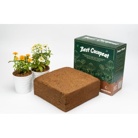 Best Cocopeat - Coconut Coir Pith 5Kg/11 Lbs Blocks | 100% Organic | Expands Approx 15 Gallons | Lowest EC & pH Balance | 1-Pack
