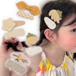 BIANHUAN Hair Pin, Fashionable, Patching Pin, Baby Hair Clip, Clip, Bangs, Hair Accessories, Kids, Girls, Cute, Hair Ornament, Hair Clip, 8-piece Set, Hair Cloth, Kid's Cute, Baby Clip, Handmade for