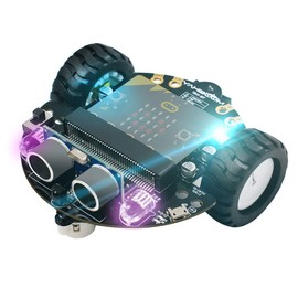 Yahboom Robotics Kit Micro Bit V2 V1.5 DIY Coding Car Science Building Kit Learning Educational STEM Projects for Kids Ages 8-12 (Without Microbit)