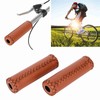 Cunyuer Bike Handlebar Grips, Leather Handle Grips, Mountain Bike Grips