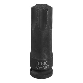 HARFINGTON T100 Torx Bit Socket 1/2" Drive 6 Point Torx Star Screwdriver Socket Adapter CR-MO Steel Lengthen Impact Bit Sockets for Electric Ratchet Wrenches Fastening Screws