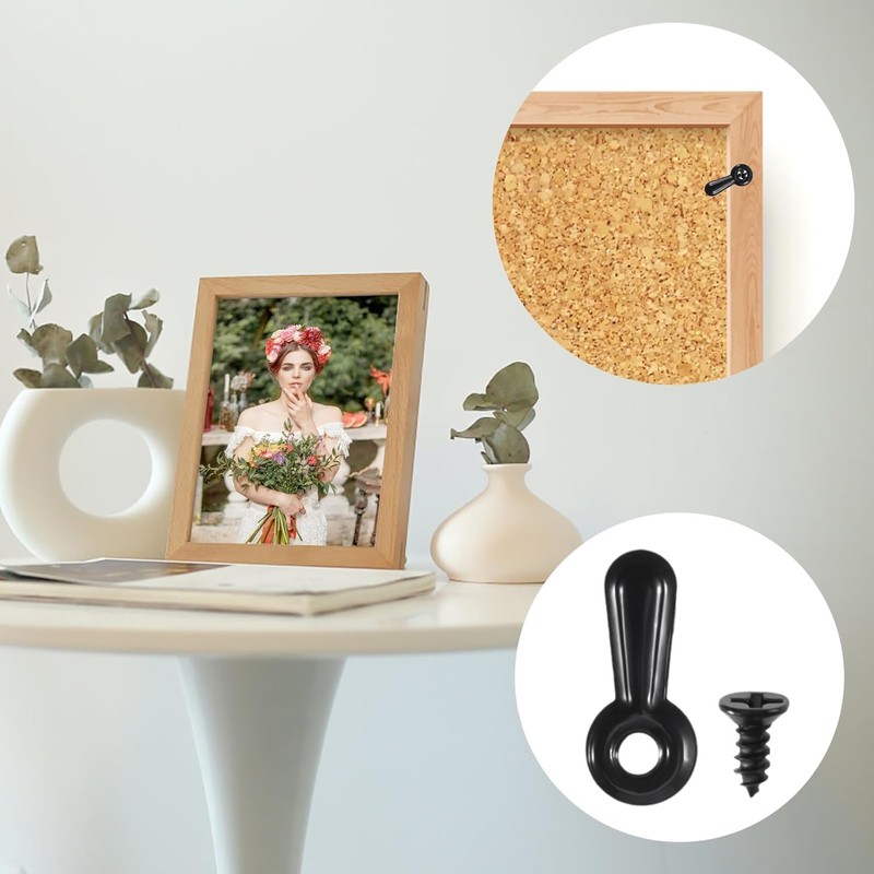 Picture Frame Hardware Kit, 100 Turn Button Fasteners, 100 Screws,