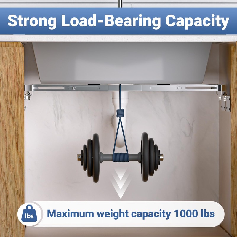 Aukivon Sink Support | Undermount Kitchen Sink Brackets | 28.0-39.4