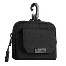 VULKIT Credit Card Wallet RFID Blocking with Plastic Lobster Clasp, Water-Resistant Oxford Cloth Card Holder for Men Women, Clip Stash Pouch for Daily Outdoor Travel