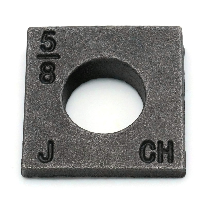 Beveled Square Washers in Plain Malleable Iron - 3/8" -