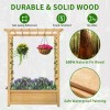 Docred Raised Garden Bed with Trellis & Hanging Roof Planter