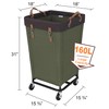 StorageWorks 160L Laundry Basket with Wheels, Large Rolling Hampers for