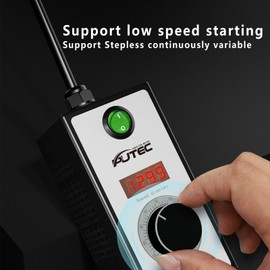 AC Motor Speed Controller Single Phase 110V/220V Vibration Motor Governor Supports Low Speed Start for 30W-120W Motor with Digital Display
