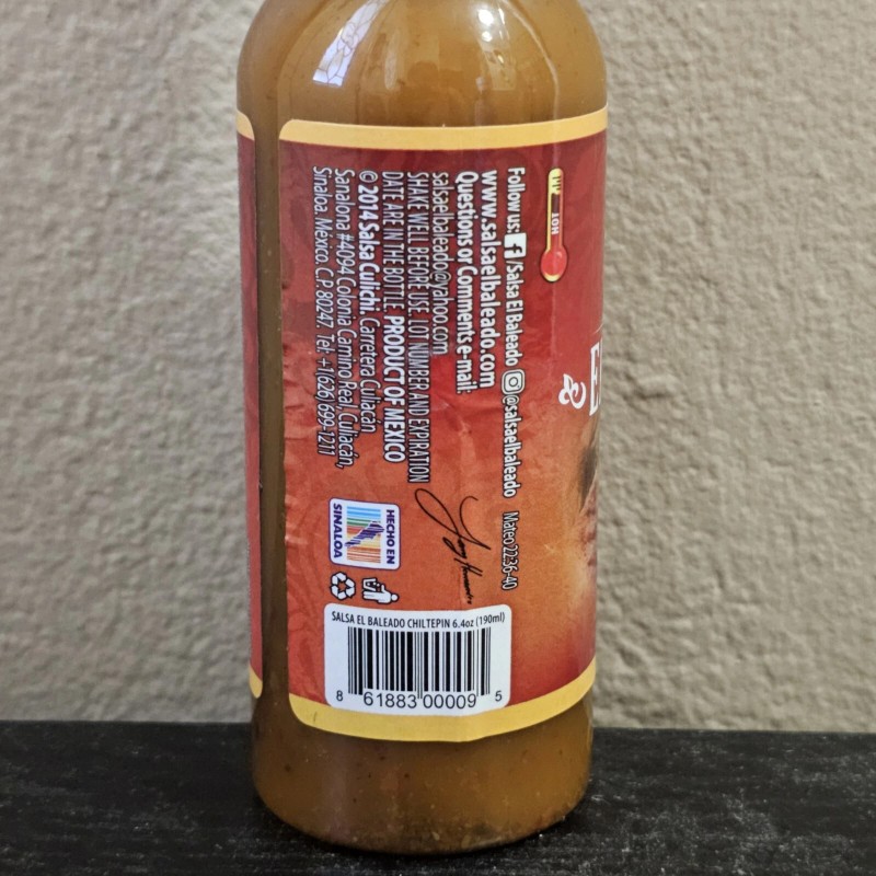 Larry hernandez HOT SAUCE EL BALEADO MADE WITH CHILTEPIN CHILI