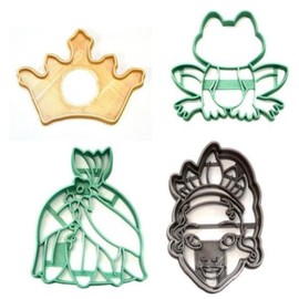 YNGLLC PRINCESS AND THE FROG MOVIE THEMED SET OF 4 COOKIE CUTTERS MADE IN USA PR1629