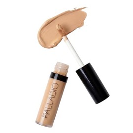 Palladio Corrector líquido, cobertura media, fórmula liviana y edificable para una cobertura perfecta, oculta imperfecciones, ilumina la piel y dura todo el día, Beige