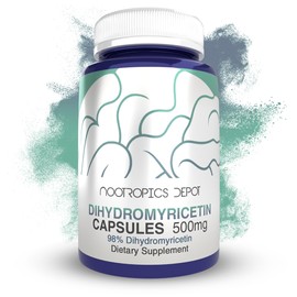 Nootropics Depot Dihydromyricetin (DHM) Capsules | 500mg | Supports Liver, Alcohol Recovery, and Cognition | 60 Count
